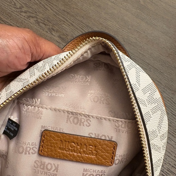 Michael Kors Beige and Brown Studded Backpack main image 7